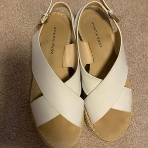 Zara woman white shoes
